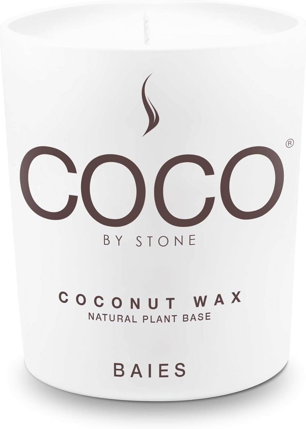 COCO by Stone 11oz Candle, Coconut Apricot Wax Candle for Home (Baies) Home Fragrance Products, 1 Wick Candle, Enhance Indoor Aroma, Vegan & Cruelty-Free, Clean Burning and Hand Poured Candle