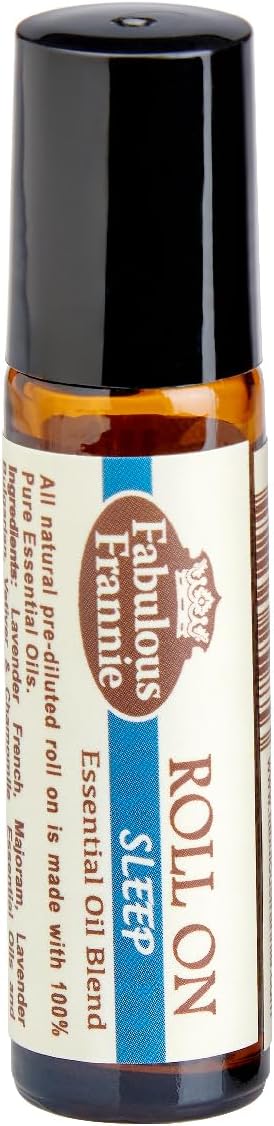 Fabulous Frannie Sleep Essential Oil Blend Pre-Diluted Roll-On 10 ml Made with Chamomile, Marjoram, Bulgarian Lavender and Vetiver
