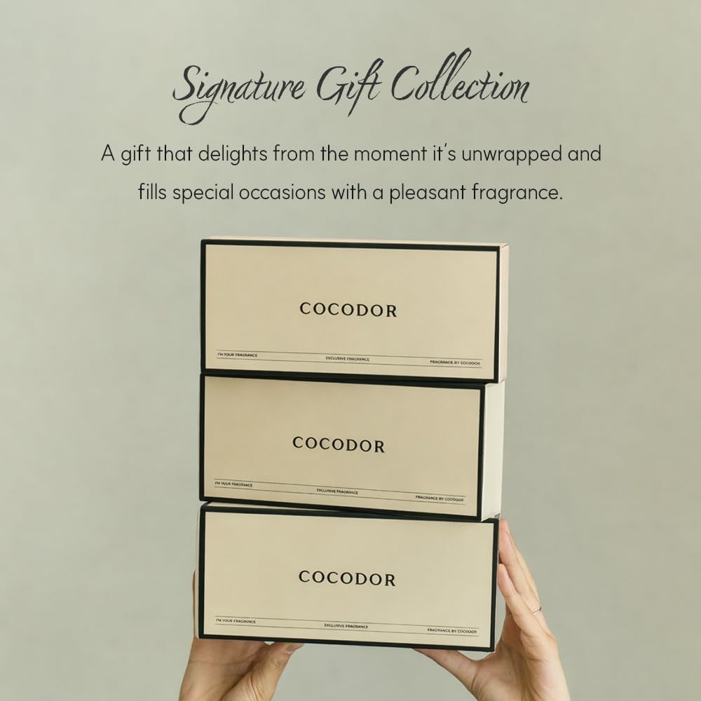 COCODOR Signature Collection Reed Diffuser Set of 3/White Jasmine,Garden Lavender,Black Cherry/1.6oz Each Pack/Home Fragrance Diffuser, Oil Scent Diffuser for Bathroom Shelf Decor