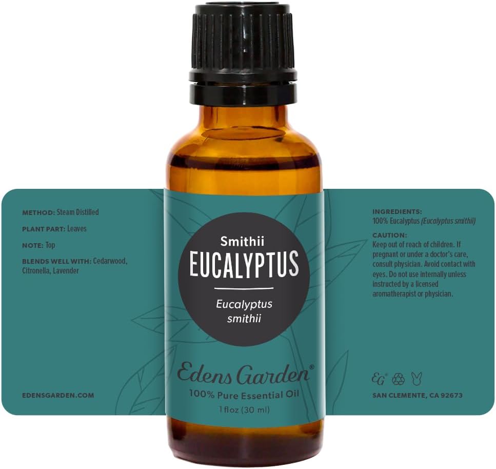 Edens Garden Eucalyptus- Smithii Essential Oil- 100% Pure Premium Grade, Undiluted, Natural, Therapeutic, Aromatherapy, The Best for Diffuser, Skin, Hair, Humidifiers 30 ml (1 fl oz)