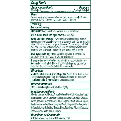 Biofreeze-13533 Pain Relief Roll-On, 3 oz. Roll-On, Fast Acting, Long Lasting, & Powerful Topical Pain Reliever, Pack of 3 (Packaging May Vary)