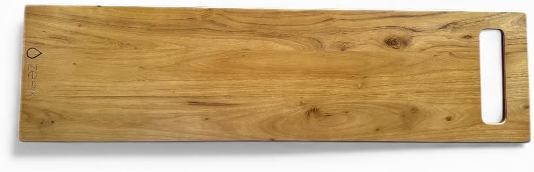 Zeek Bathtub Caddy Tray Solid Natural Wood Bath Board Charcuterie Serving Platter Housewarming Gift