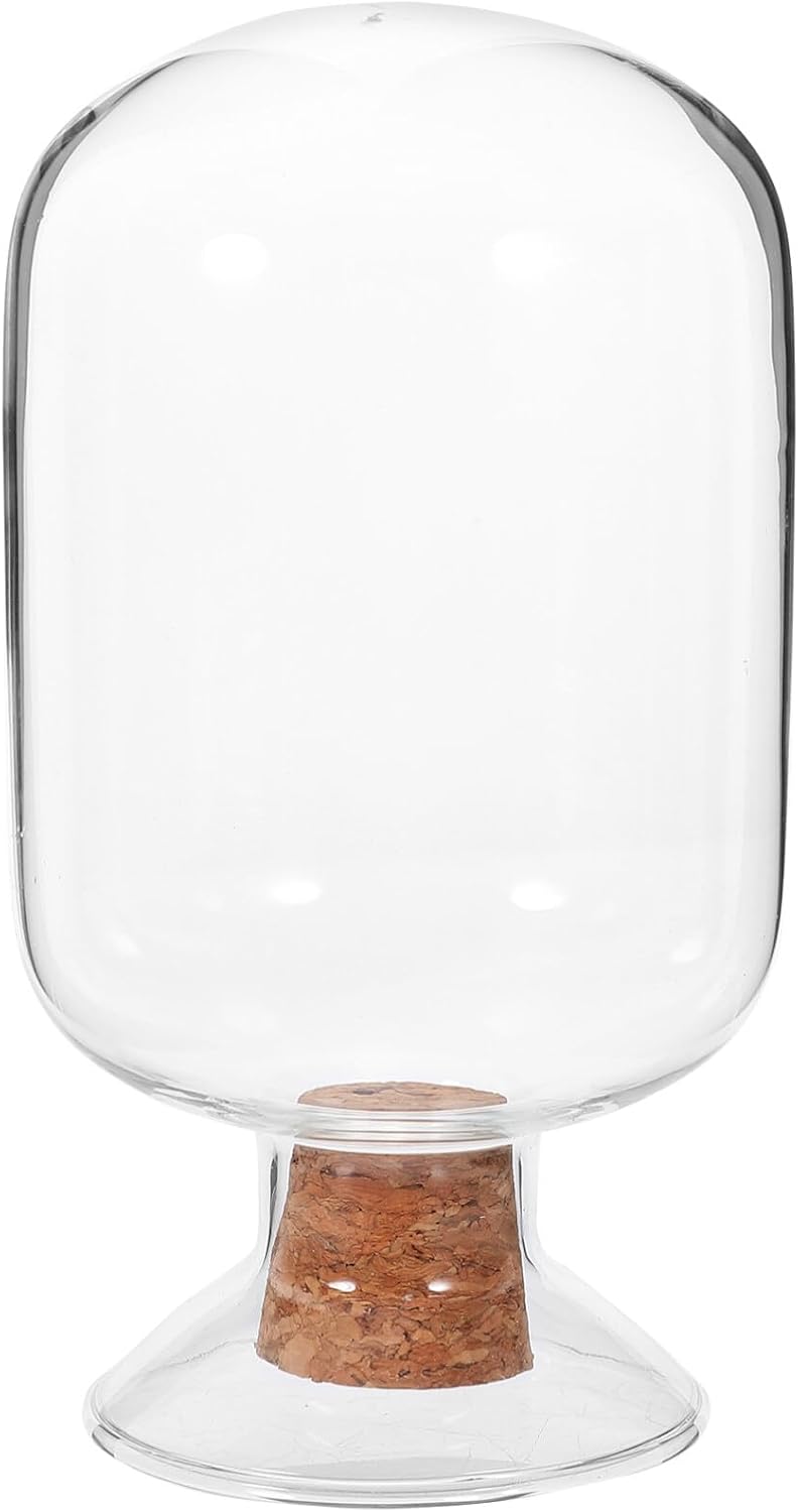 BESTOYARD Glass Match Holder, 125ml Match Cloche Jar Match Striker Jar Fancy Bathroom Matches Cloche Bottle for Candles Decorative Matches Fireplace