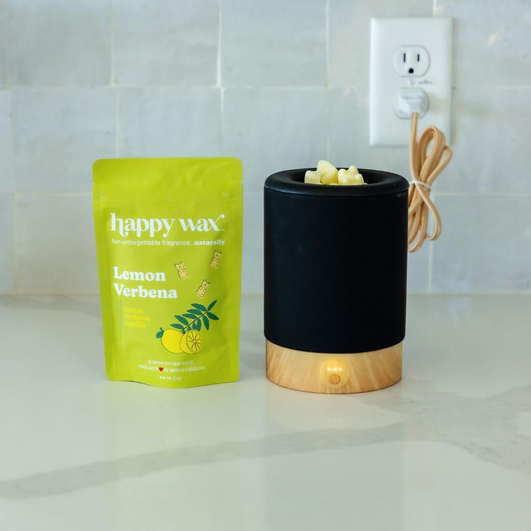 Happy Wax Lemon Verbena Scented Bear Wax Melts - Natural Strong Scented Fresh Infused with Essential Oils - Non Toxic & Wax Melts - (4 oz Pouch)
