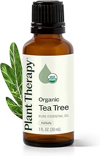 Plant Therapy Organic Tea Tree Oil (Melaleuca) 100% Pure, USDA Certified Organic, Undiluted, Natural Aromatherapy, Therapeutic Grade 30 mL (1 oz)