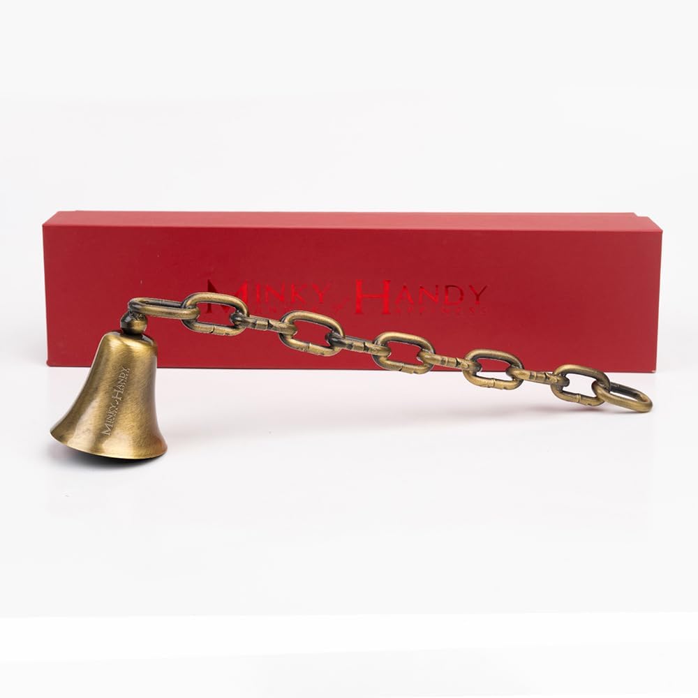 Iron Candle Snuffer, Chain Model Wick Flame Extinguisher with Long Handle, Accessory for Candle Lovers (Antique)