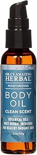 Ora's Amazing Herbal Moisturizing Skin Oil with Eucalyptus & Lemongrass Essential Oils, Body Hydration for Dry Skin, Massage Oil, Body Oils for Men and Women, Natural Skin Care, 2 oz Travel Size