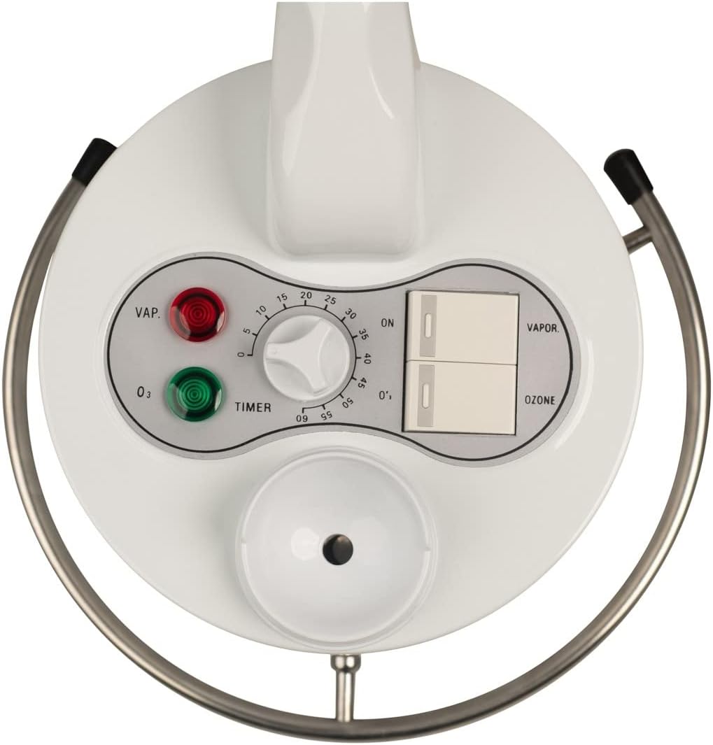 Buy-Rite Salon & Spa Equipment Marie Ozone Professional Facial Steamer, Skin Care Equipment for Deep Cleaning; Adjustable Height, 360' Swivel, Timer and Automatic Shut-Off, MEI-2001