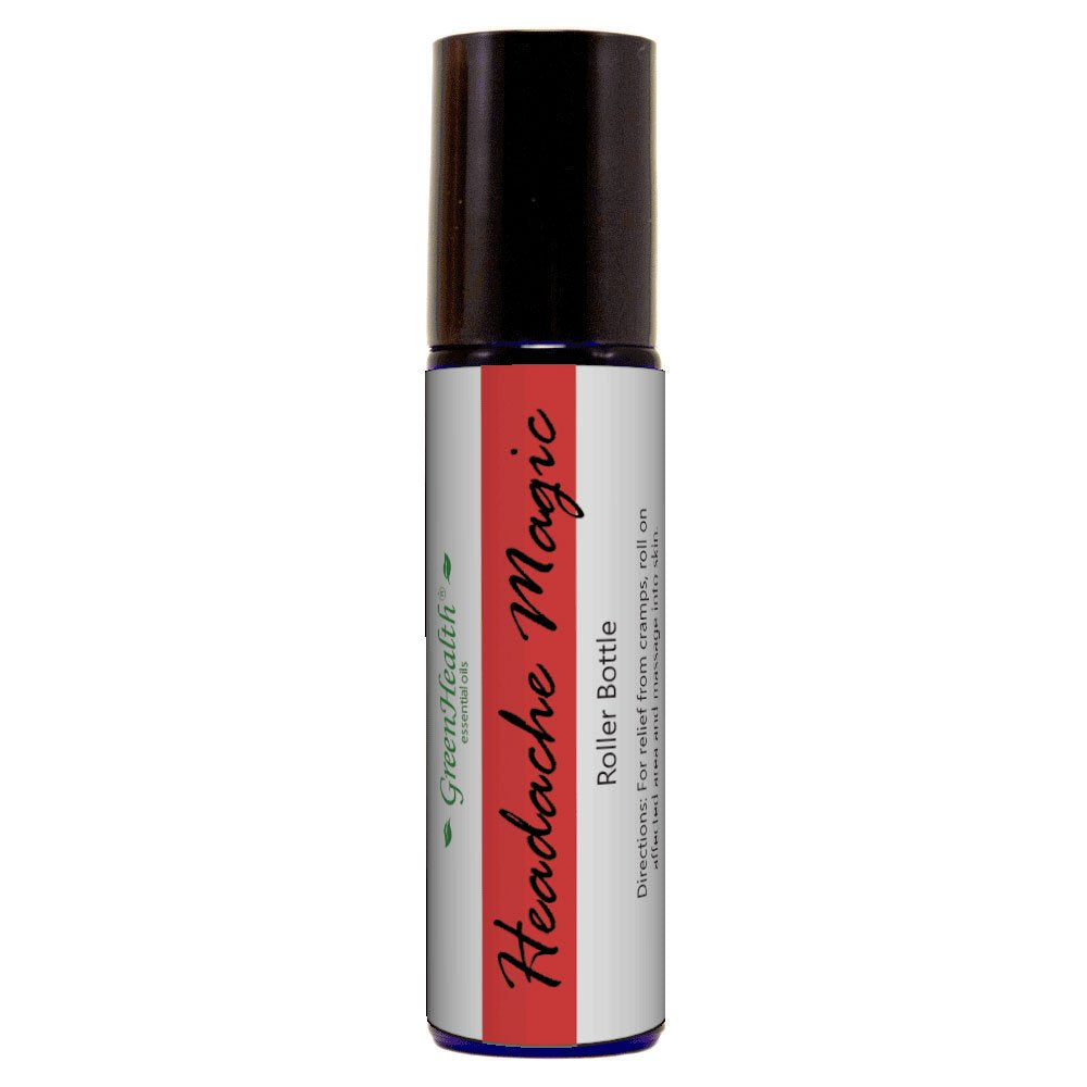 GreenHealth- Pre-Diluted Essential Oil Roll-On - Headache Magic 10 ml Roll On - Ready-to-Use