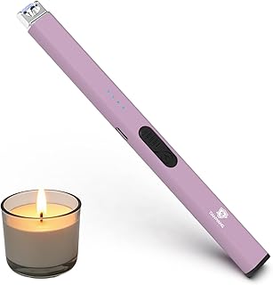 Elegant Electric Candle Lighter for Women with USB-C Charging, Portable and Easy to Use, Stylish Arc Lighter for Candles (Pink)