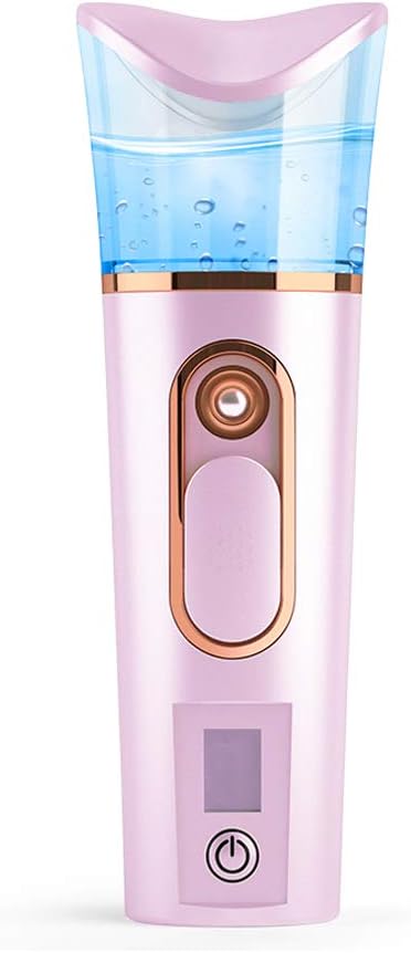 FANTEXY Nano Facial Mister with Skin Analyzer Moisture Tester | Portable Mini Cool Face Mist Steamer, USB, Handy Facial Sprayer, Eyelash Extensions, Face Moisturizing & Hydration Refreshing