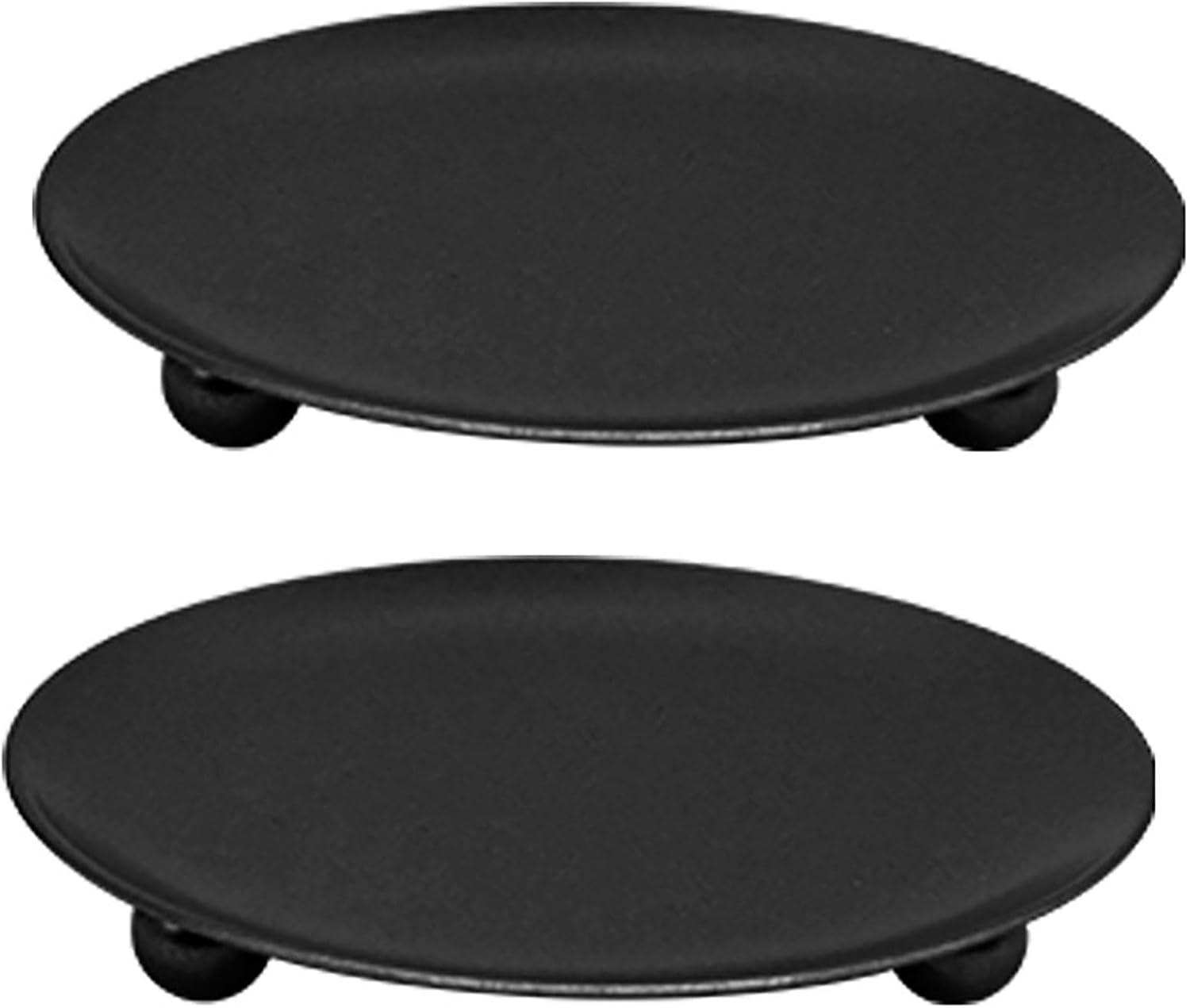 2 Pcs 4.3 Inch Candle Holder, Black Iron Candlestick Holders for Wedding, Dinning, Party Decoration (2)