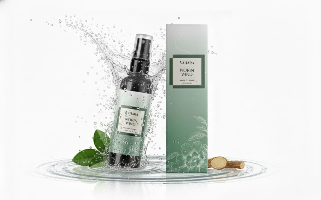 Luxury Linen & Room Spray – Long-Lasting Water-Based Home Fragrance with Essential Oils – Non-Toxic Air Freshener & Natural Odor Eliminator for Bedding & Rooms (3.38 FL OZ, Norin Wind)