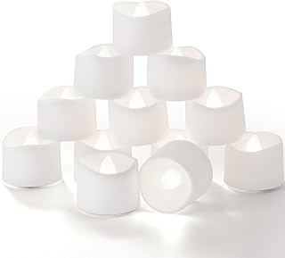 Homemory Timer Tea Lights Candles Battery Operated, 6H Timer Built-in, Auto On Daily, Flameless LED Tealight Votives for Table Centerpieces, Lantern, Holiday Decor, Cool White, No Remote, 12-Pack