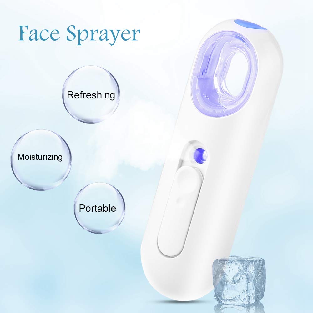 Nano Facial Mister, 25Ml Mist Sprayer, Portable Nano Atomization Machine Handy Mist Spray Facial Steamer Nebulizer Face Moisturizing for Hydrating Face Dry