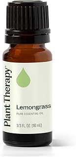 Plant Therapy Organic Lemongrass Essential Oil 10 mL (1/3 oz), 100% Pure, Undiluted, Aromatherapy, Deodorizing, and Immune Support