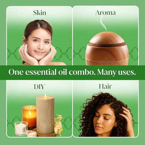 Siva Lavender Essential Oil, Peppermint Essential Oil and Eucalyptus Essential Oil 4oz Bundle Super Saver Combo – Premium Grade Value Set for Aromatherapy, Scalp Massage, Hair Care, Skin & Body