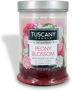 Tuscany Candle Peony Blossom: Peony & Rose Scented Candle, 18 oz