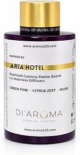 Di’Aroma Luxury Aria Hotel Resort Collection Fragrance Oil, Diffuser Oil for Waterless & Cold-Air Diffusers, Premium Air Freshener, Long-Lasting Home & Business Scent, Made in USA (120ml, Aria Hotel)