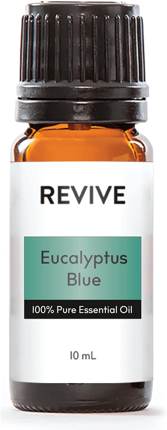 Eucalyptus Blue Essential Oil 10mL by Revive Essential Oils - 100% Pure Therapeutic Grade, for Diffuser, Humidifier, Massage, Aromatherapy, Skin & Hair Care