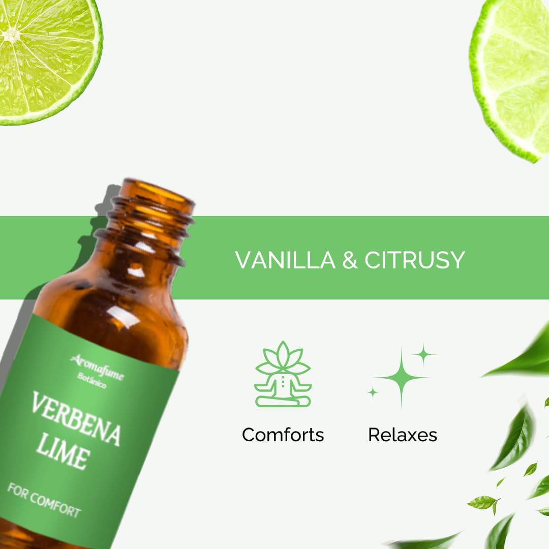 Verbena Lime Essential Oil Diffuser Blend by Aromafume | 1 x 30ml / 1 fl oz | Sweet & Citrusy Scent for Inner Peace & Positivity | Uplifting Aromatherapy Oil | Vegan & Cruelty-Free