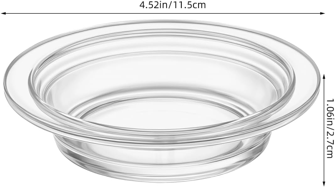 1Pc Wax Warmer Replacement Dish, 4.5in Glass Aromatherapy Melting Plate Round Oil Tray Candle Heatings Bowl Wax Heating Tray for Home Office Lamp Waxes Oil Melting | High cost performance