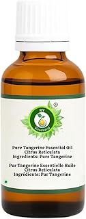 R V Essential Pure Tangerine Essential Oil 5ml (0.169oz)- Citrus Reticulata (100% Pure and Natural Therapeutic Grade)