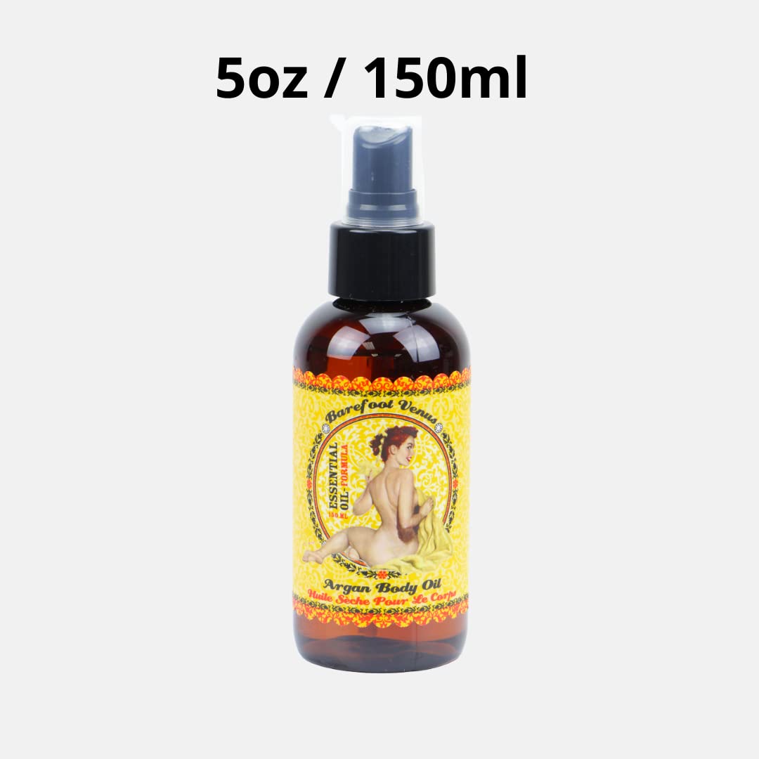 Barefoot Venus Argan Body Oil - 120 ML / 4 Ounces (Mustard Bath)