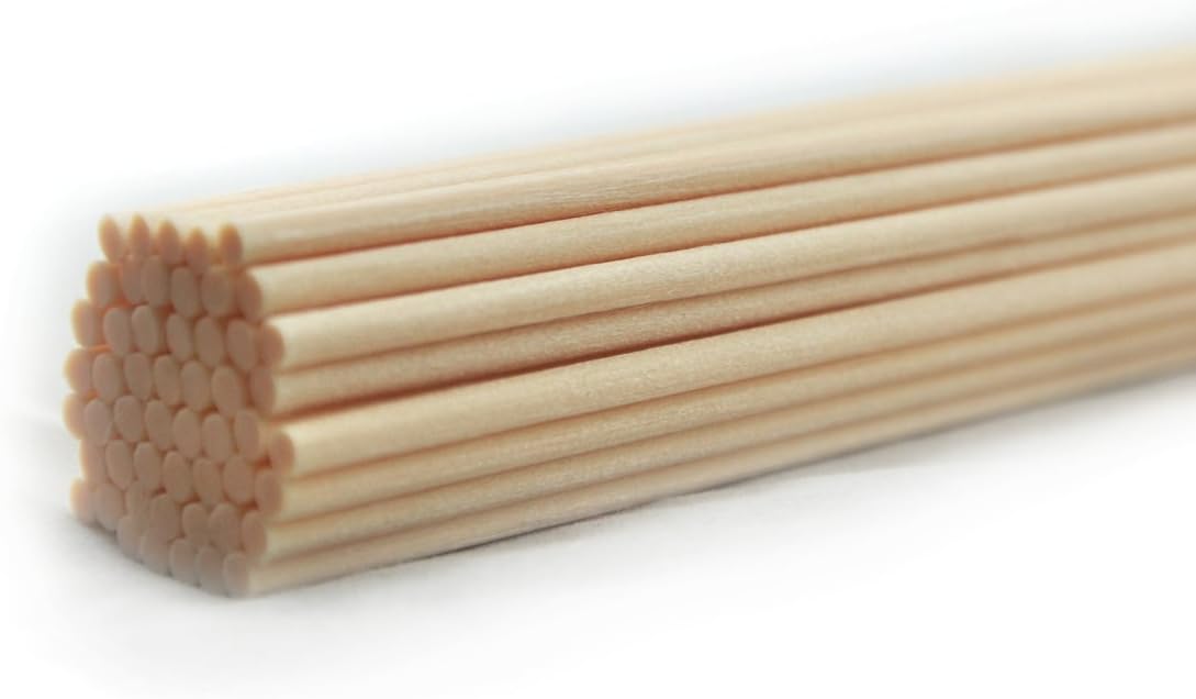 50 Pieces Fiber Reed Diffuser Replacement Refill Sticks for Aroma Fragrance (Beige, 8" x4mm)