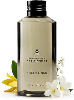 AromaPlan Hotel,Home Luxury Scents,Fresh Linen 5.07 Fl Oz (150ml) | Fragrance for Cold Air & Waterless Diffuser Oil | Home Luxury & Hotel Scent for Aromatherapy-USA Made,Bigger Bottle & Longer Lasting