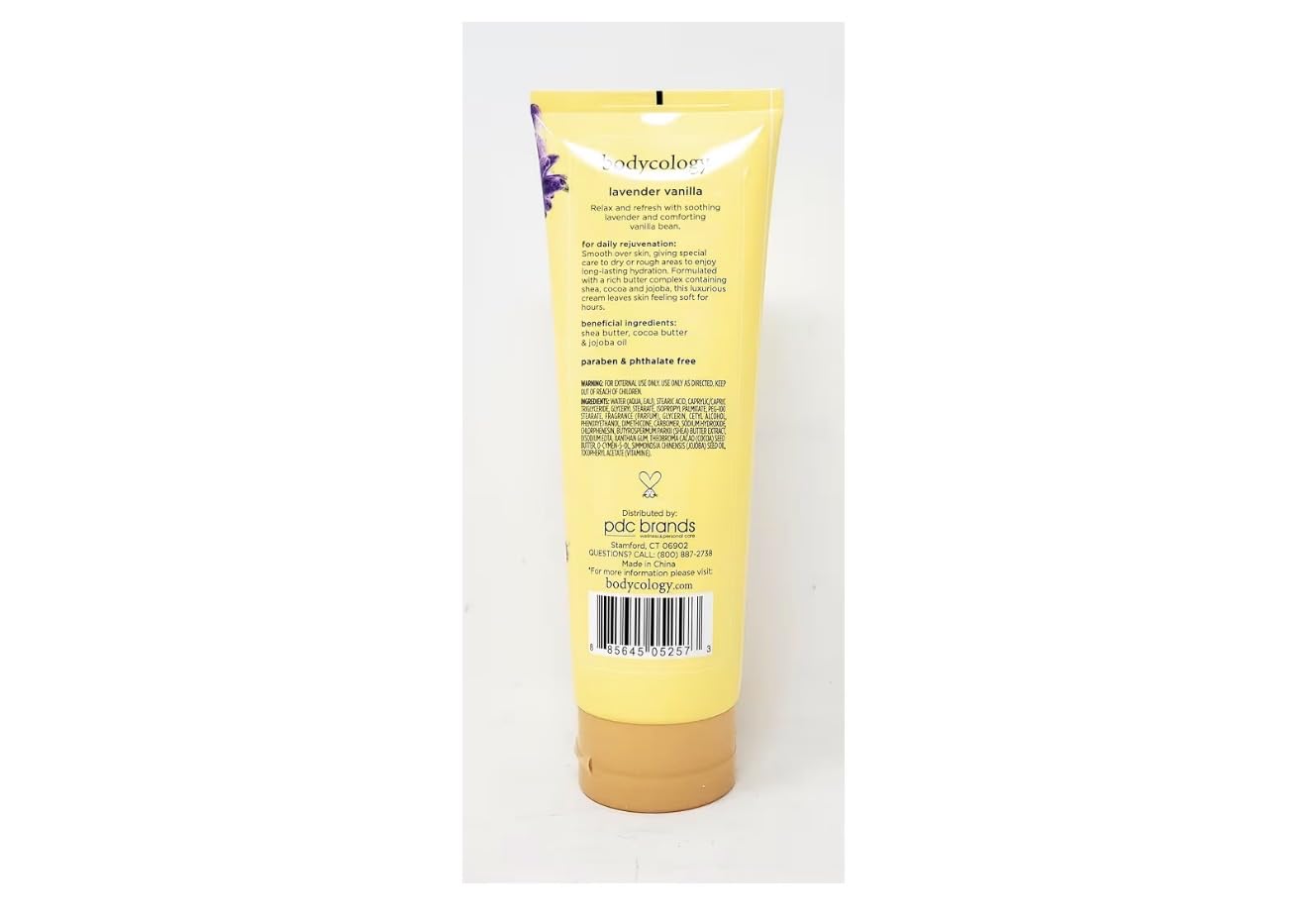 Lavender Vanilla 2 in 1 Body Wash & Bubble Bath 16 fl oz & Lavender Vanilla Butter Body Cream 8 oz (Pack of 2)
