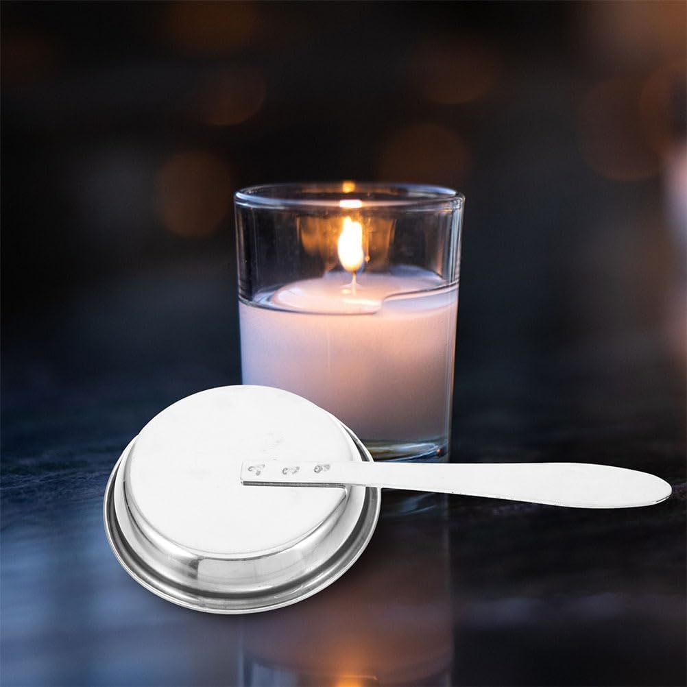 2Pcs Stainless Steel Candle Snuffer Extinguisher with Handle for Candles Oil Lamps Multi Functional Wick Extinguisher Portable Fire Safety Accessory
