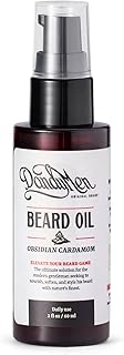 Beard Oil for Men – Hydrating Beard Conditioner & Softener with Sweet Almond & Argan Oils – 2 oz, Obsidian Cardamom