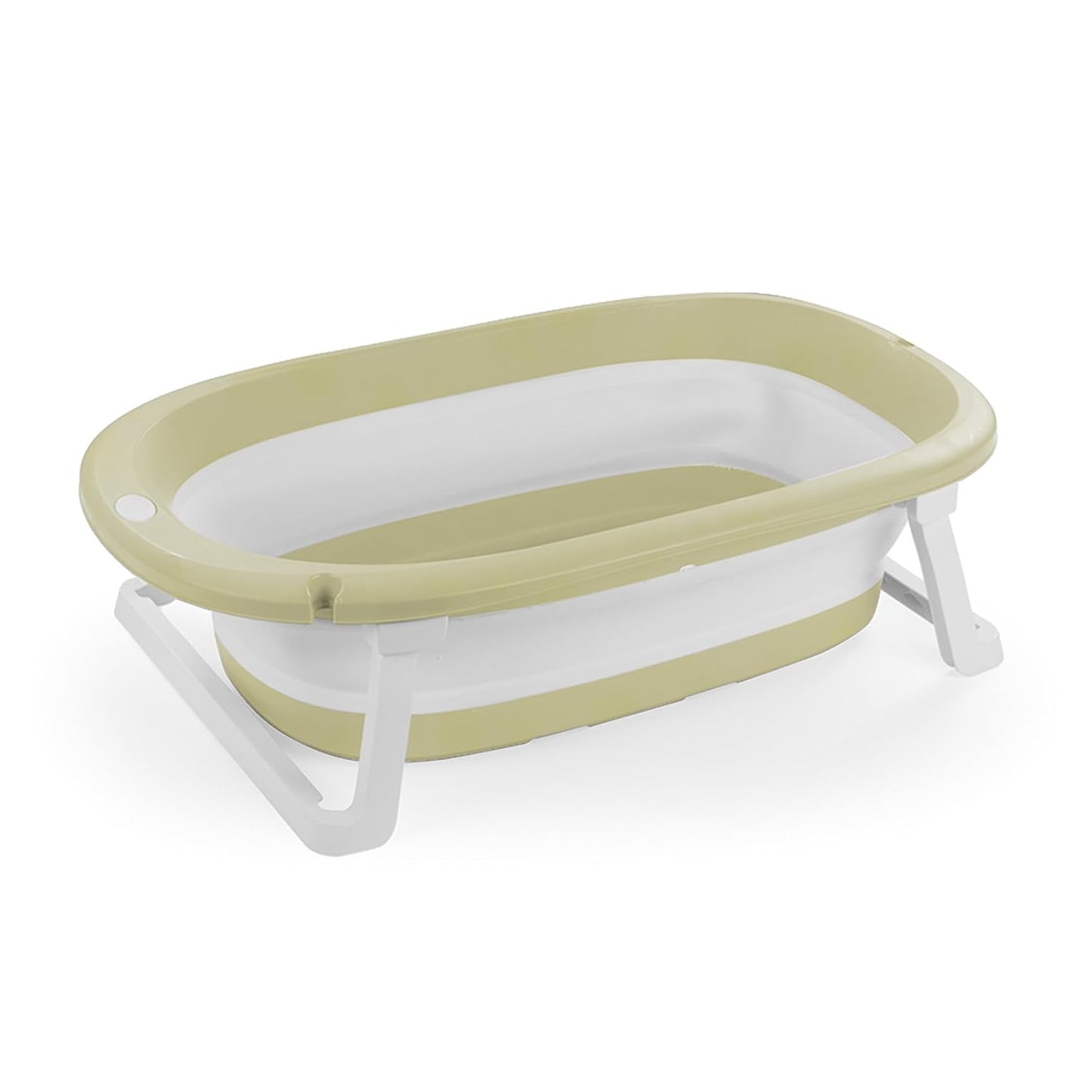 Dolu Nuve Foldable Baby Bathtub, Collapsible Infant and Toddler Bath Tub with Non Slip Feet, Portable Design for Bathroom or Travel, Eco Green