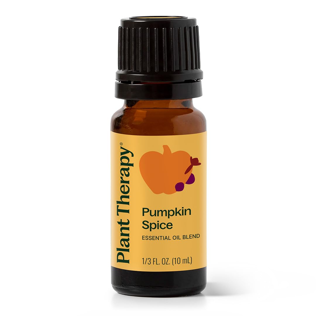 Plant Therapy Pumpkin Spice Fall Essential Oil Blend 10 mL (1/3 oz) Warm & Cozy Blend of Spices