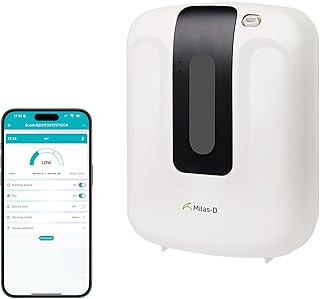 Waterless Essential Oil Diffuser for Home and Commercial, 13.5 fl.oz. Capacity Up to 2000 sqft, Smart Scent Air Machine, Aromatherapy Scent Diffuser for Large Room, Bluetooth, Cold Air, Milas-D