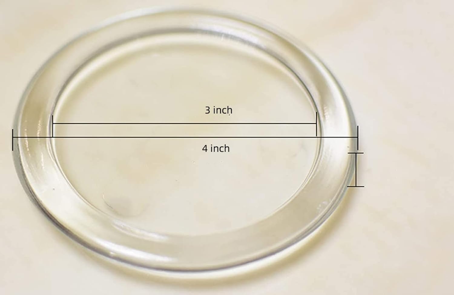 2 Pack Glass Candle Holder 4" Clear Beautiful Transparent Round Candle Plate…