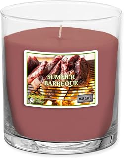 Summer Barbeque Man Cave Hand Poured Soy Tumbler Candle - 8 oz Beef Barbecue Meat Scented - Handmade in The USA
