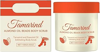 Tamarind Almond Body Scrub Exfoliating and Moisturizing Skin Polish with Natural Oils for Smooth, Bright, and Refreshed Skin