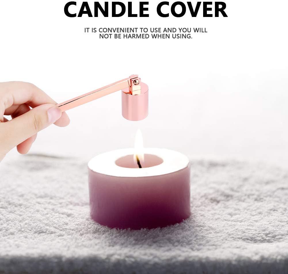 Candle Snuffer, Candle Extinguisher Stainless Steel Elegant Stopper with Long Handle for Safe Wick Flame Extinguishing, 4 Colors