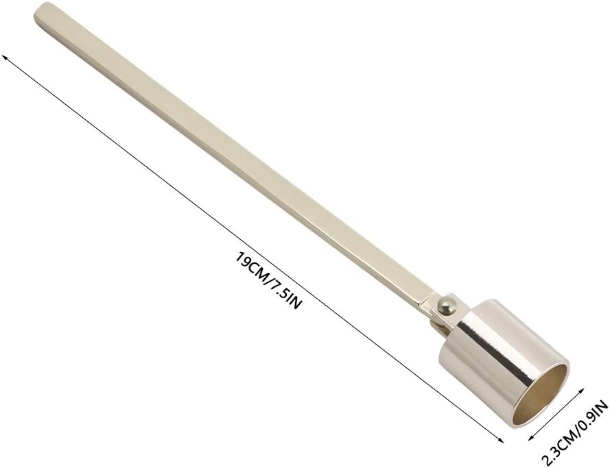Keenso Stainless Steel Candle Snuffer and Wick Trimmer Set for Safe Candle Extinguishing and Maintenance in Home or Spa (Gold)