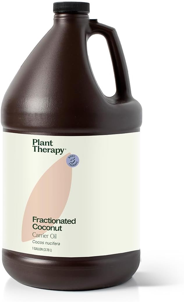 Plant Therapy Fractionated Coconut Oil for Skin, Hair, Body 100% Pure, Natural Moisturizer, Massage & Aromatherapy Liquid Carrier Oil 1 Gallon