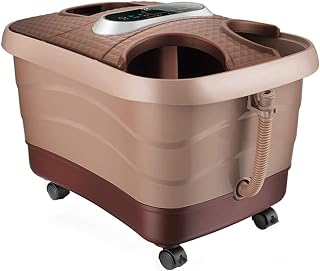 Foot Spa Bath Massager w/Heat Motorized Shiatsu Massage Balls 10 Maize Rollers Time Temper Control LED Display Home Pedicure Foot Bath Tub