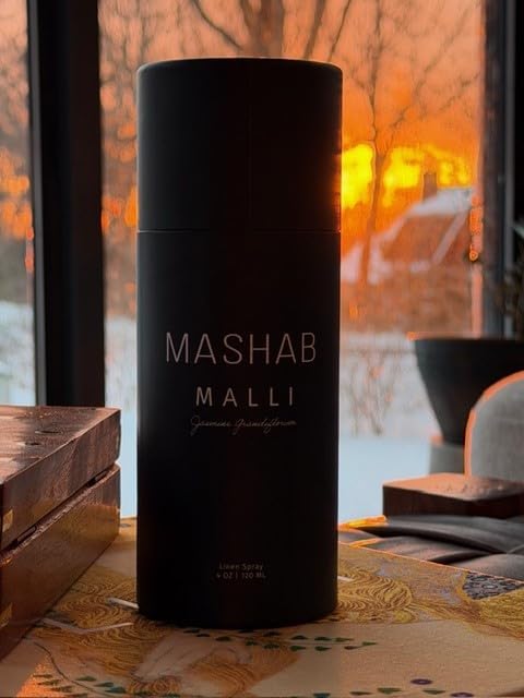 MALLI by MASHAB – All-Natural Jasmine Grandiflorum Linen & Room Spray | Alcohol-Free Luxury Aromatic Mist | Premium Glass Bottle (120 mL) gift idea for Birthday Anniversary Valentines Day Mothers Day