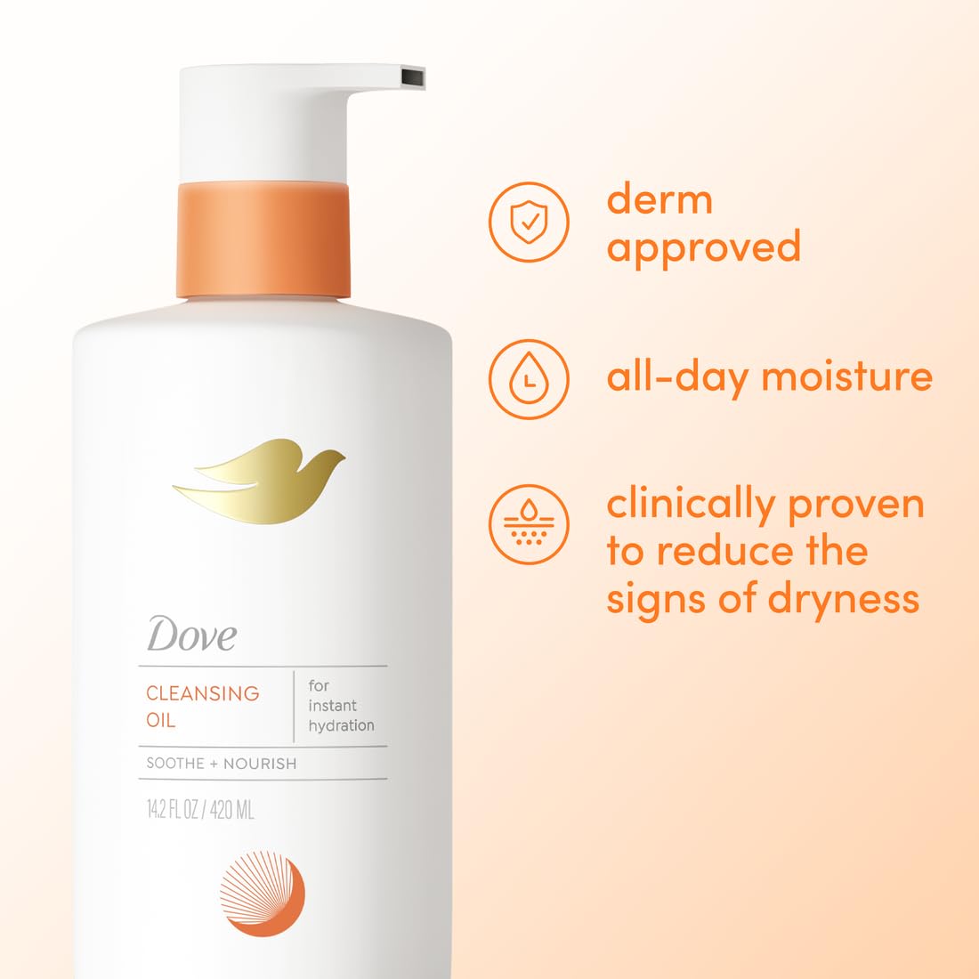 Dove Shower Body Oil Wash for Women, 14.2 oz | Ultra moisturizing oil-to-lather body wash that helps soothe dry, itchy skin and support the skin barrier