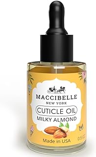 Cuticle Oil Almond Oil 0.5 oz - For Dry Nail Cracked Cuticles (Milky Almond 0.5 Fl Oz)