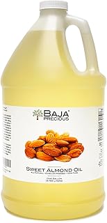 Baja Precious - Sweet Almond Oil, 100% Pure, 1 Gallon Jug - Food Grade Perfect for Cooking, Cosmetics, Massages, Soapmaking & More