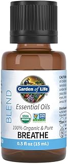 Garden of Life Essential Oils, 100% Organic & Pure Rosemary, Black Spruce & Fir Balsam Essential Oil - Breathe Blend for Diffusers, Home, Skin & Body Care, Clarifying, Clearing, Focusing, 0.5 fl oz