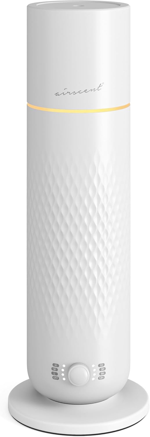 The AirScent Waterless Diffuser - Cold Air Scent Diffuser Oil Machine for Homes Offices Hotels and Spas - Aromatherapy Diffuser for Aesthetic Scenting - White - 4.05 Oz - Fragrance Oil Not Included