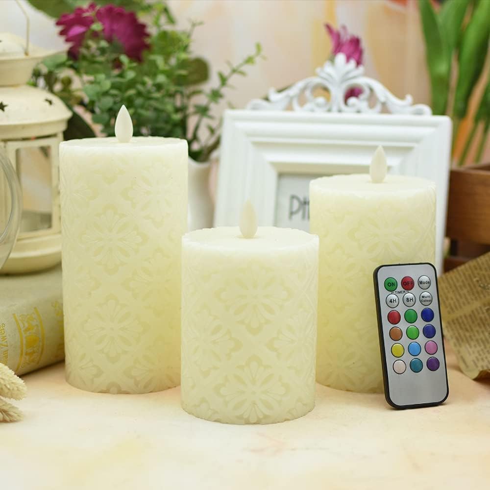 Niceme 18-Key Flameless Candle Remote Control 24H Cycle Automatic Timer Replacement Accessory with Replaceable CR2025 Battery for Multi Color Changing Candles (Only for Niceme Candles)